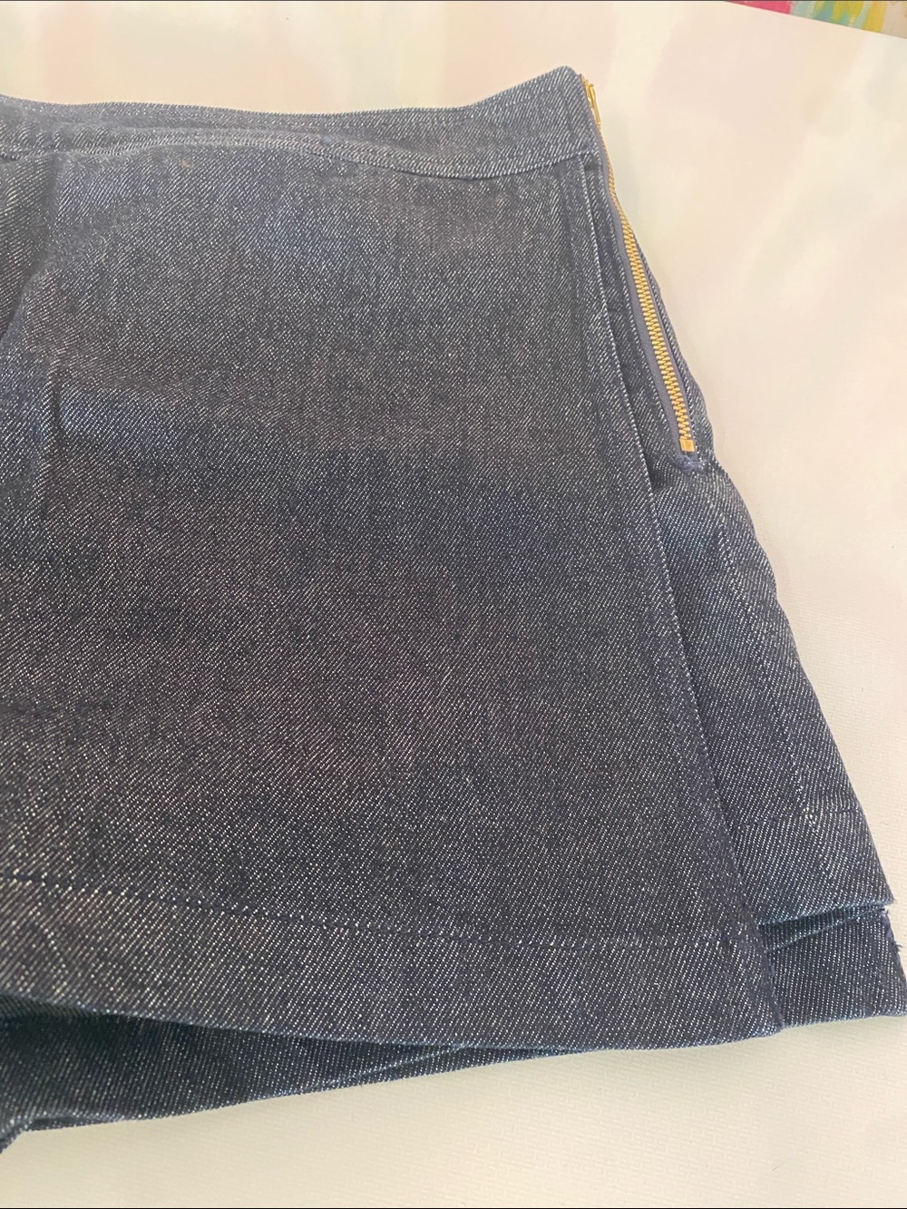 Denim Skort Shorts in Dark Blue. J Crew. Size 8. Excellent condition. - Picture 3 of 5
